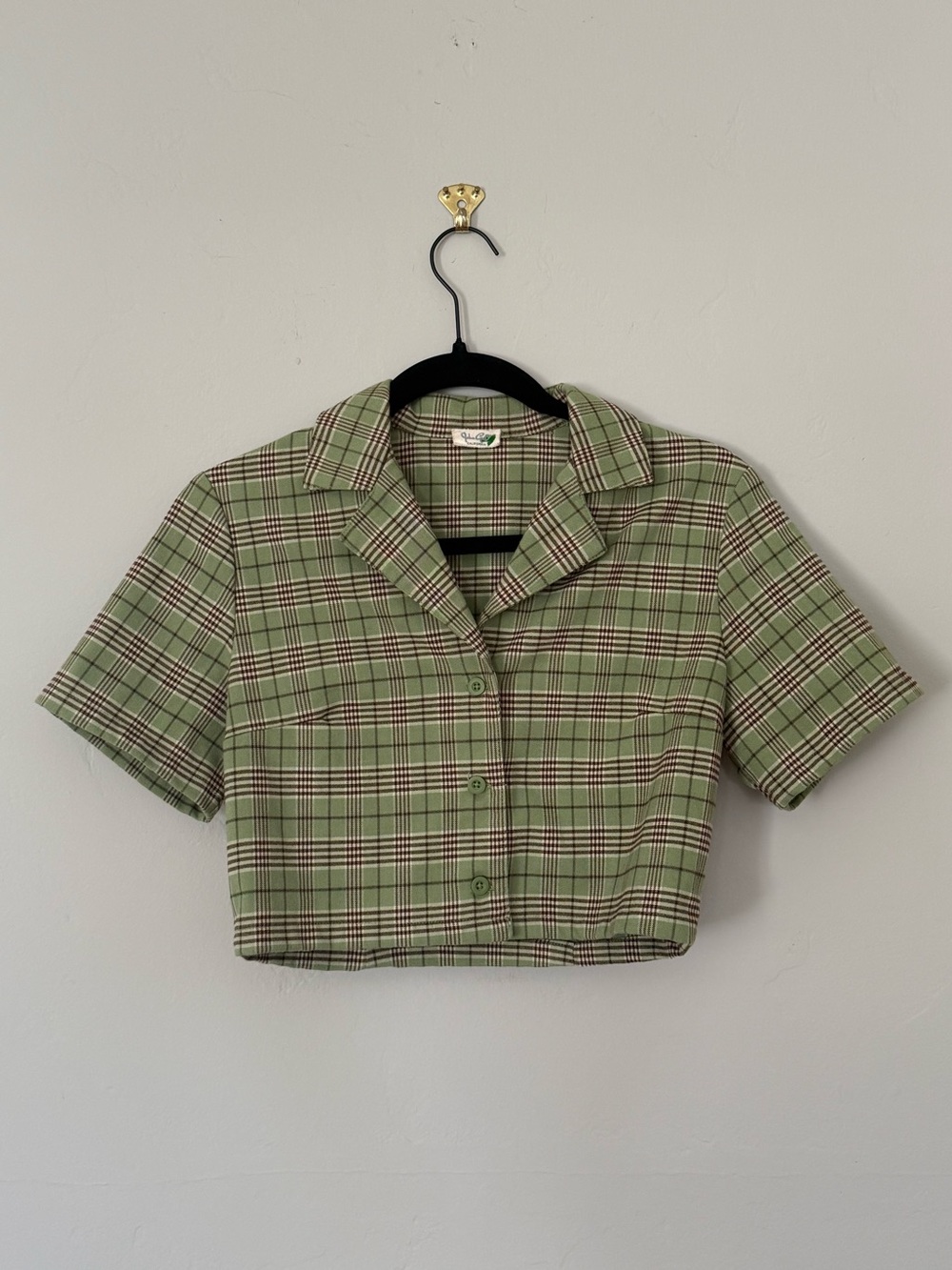 John Galt Green Plaid Button Up Shirt
